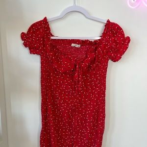 Cottage core ruched mini dress